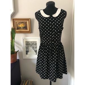 Peter Pan Collar Polkadot Dress